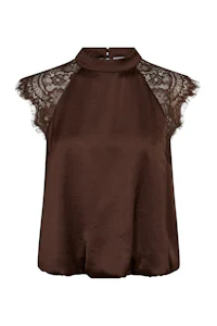 45185_DARKBROWN Kleding Tops