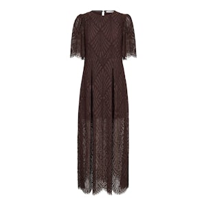 46038_DARKBROWN Kleding Jurken